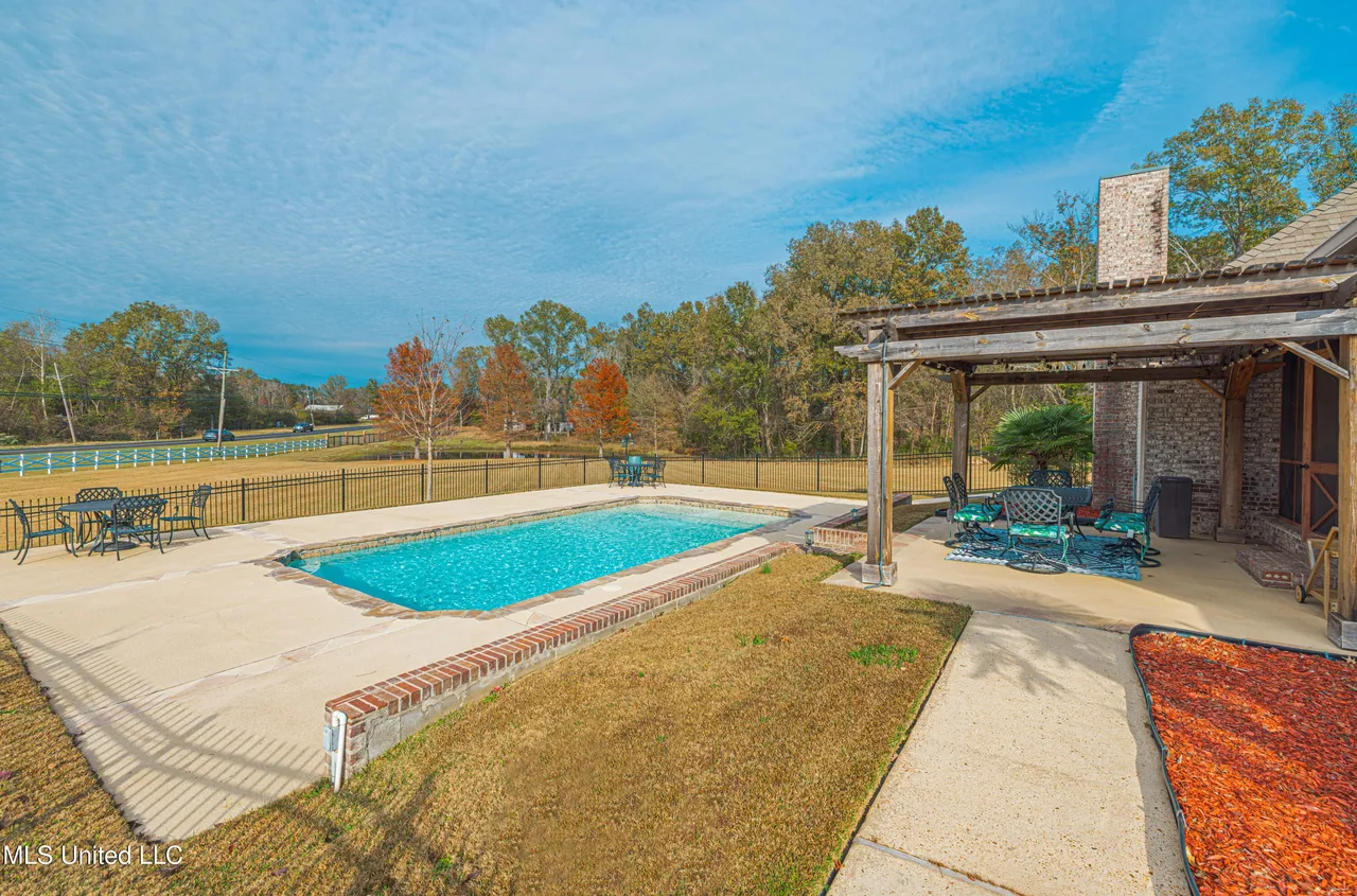 Patio and pool area in Madison, MS